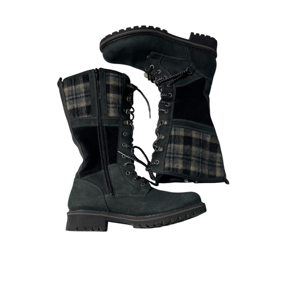 Bos & Co Winter Boots Women’s Dusty Blue Size 40 Suede Wool Sherpa Zip Up